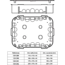 Boîte Blanche Carrée - 115 Mm - Couvercle à Vis - Batibox - Legrand -CAZABOX SOLDES 139389 t 1