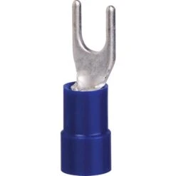 Cosses PVC Bleu à Fourche Pré-isolée à Sertir - Ø Tête 6,6 X 4,2 Mm - Section 1,5 - 2,5 Mm² - Vendu Par 100 - Klauke