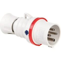 Fiche Mobile Droite Protégées - Rouge - 16A - 380 à 415 V - 3P+T - Gewiss