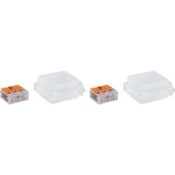 Boîte De Jonction De Câble Transparent 3 Entrées + 2 Bornes 3 Fils 6 Mm² - Blister De 2 - Klauke -CAZABOX SOLDES 162171 3