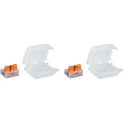 Boîte De Jonction De Câble Transparent 3 Entrées + 2 Bornes 3 Fils 6 Mm² - Blister De 2 - Klauke -CAZABOX SOLDES 162171 4