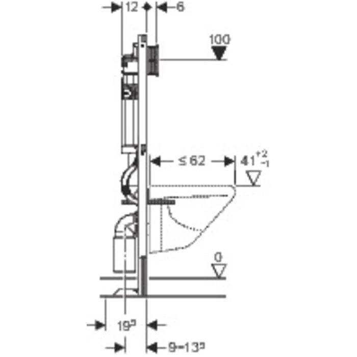 Bâti-support Autoportant - Duofix Sigma 12 Cm - Geberit 3 Bâti-support Autoportant - Duofix Sigma 12 Cm - Geberit – Image 3