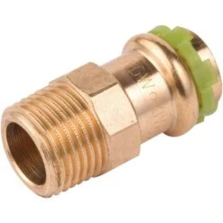 Raccord Laiton Droit à Sertir - M 3/8" - Ø 15 Mm - Aalberts