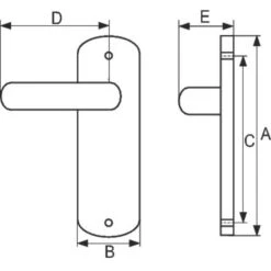 Poignée De Porte Intérieure - Scult Bezault - Chromé Velours - Bec De Canne - Vachette -CAZABOX SOLDES 225710 t