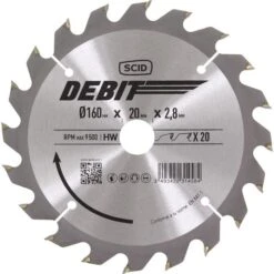 Lame Carbure Denture Alternée - 160x20 20d - SCID