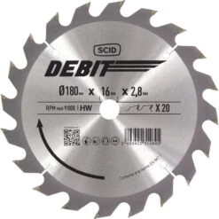 Lame Carbure Denture Alternée - 180x16 20d - SCID