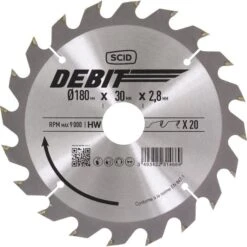Lame Carbure Denture Alternée - 180x30 20d - SCID
