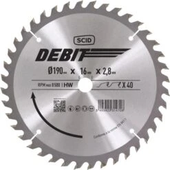 Lame Carbure Denture Alternée - 190x16 40d - SCID