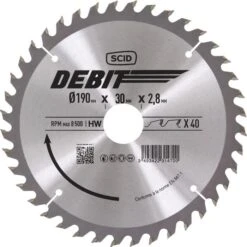 Lame Carbure Denture Alternée - 190x30 40d - SCID