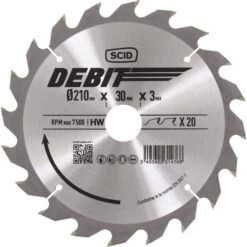 Lame Carbure Denture Alternée - 210x30 20d - SCID