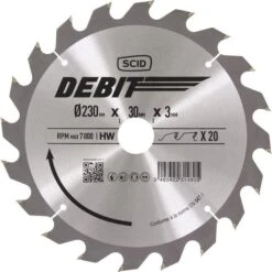 Lame Carbure Denture Alternée - 230x30 20d - SCID