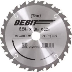 Lames Type RBK Pour Machine Stationnaire - 250x30 24 D - SCID