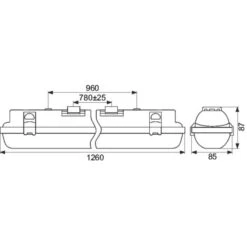 Réglette LED étanche - 1260 Mm - 24 W - 2200 Lm - Dhome -CAZABOX SOLDES 243376 t