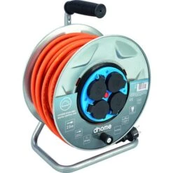 Enrouleur DHOME Professionnel 3G2,5 Mm² - 25 M - Dhome