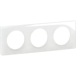 Plaque De Finition Blanc émaillé - 3 Postes - Céliane - Legrand
