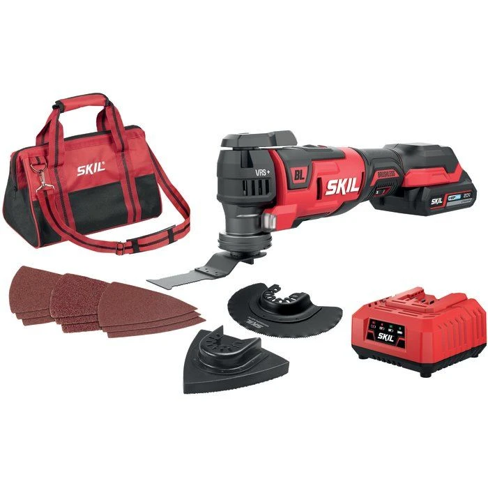 Outil Multifonction Sans Fil 20V Brushless - Oscillant Avec Variateur De Vitesse - 1 Batterie 2,5 Ah Et Accessoires - 3650 DA - SKIL 1 Outil Multifonction Sans Fil 20V Brushless - Oscillant Avec Variateur De Vitesse - 1 Batterie 2,5 Ah Et Accessoires - 3650 DA - SKIL