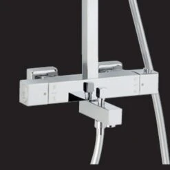 Colonne Bain / Douche Thermostatique Chromé - Tête Douche Carrée 30 Cm - Douchette 1 Jet - Avec 2 Tablettes - Touareg 300 - Valentin 8 Colonne Bain / Douche Thermostatique Chromé - Tête Douche Carrée 30 Cm - Douchette 1 Jet - Avec 2 Tablettes - Touareg 300 - Valentin -CAZABOX SOLDES 287722 i 3