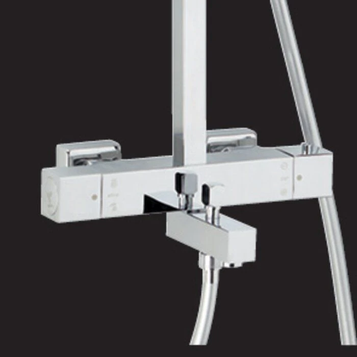 Colonne Bain / Douche Thermostatique Chromé - Tête Douche Carrée 30 Cm - Douchette 1 Jet - Avec 2 Tablettes - Touareg 300 - Valentin 3 Colonne Bain / Douche Thermostatique Chromé - Tête Douche Carrée 30 Cm - Douchette 1 Jet - Avec 2 Tablettes - Touareg 300 - Valentin – Image 3