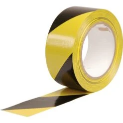 Adhésif De Marquage Au Sol Jaune / Noir - 33 M - Novap
