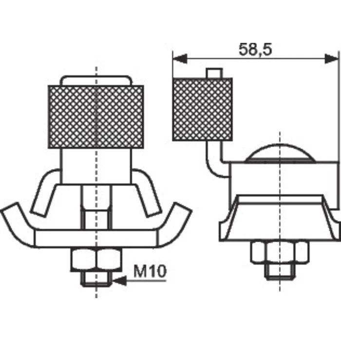 Butée De Rail 130.000 Max 400 Kg - Rob 2 Butée De Rail 130.000 Max 400 Kg - Rob – Image 2