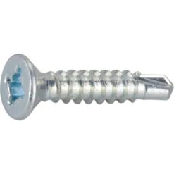 Vis Tôle Autoperceuse Zingué Blanc Tête Fraisé PH2- Ø 4,2 Mm - 16 Mm - Boîte De 1000 Pièces - Rifix