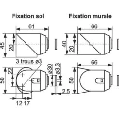Butée Magnétique Composite Grise - Pose Extérieur - Monin -CAZABOX SOLDES 367609 t
