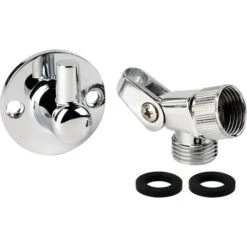 Support De Douchette Mural Chromé Complet - Support + Rotule - Sélection Cazabox