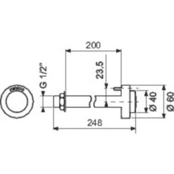 Bouton De Commande De Robinet D'urinoir - À Travers Cloison - 15 à 200 Mm - Presto -CAZABOX SOLDES 384006 t