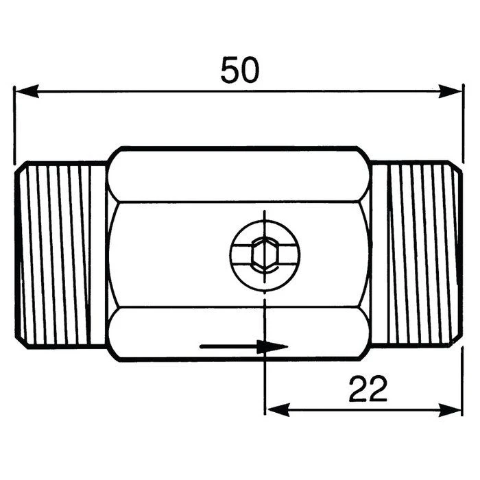 Robinet D'arrêt Droit - MM G1/2" - Avec Joint Filtre Plat - Presto 2 Robinet D'arrêt Droit - MM G1/2" - Avec Joint Filtre Plat - Presto – Image 2