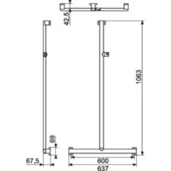 Barre De Douche Blanche En T - 637 X 1063 Mm - ARSIS - Pellet ASC 5 Barre De Douche Blanche En T - 637 X 1063 Mm - ARSIS - Pellet ASC -CAZABOX SOLDES 385276 t