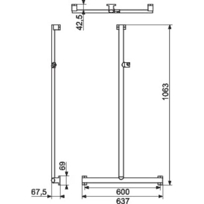 Barre De Douche Blanche En T - 637 X 1063 Mm - ARSIS - Pellet ASC 3 Barre De Douche Blanche En T - 637 X 1063 Mm - ARSIS - Pellet ASC – Image 3