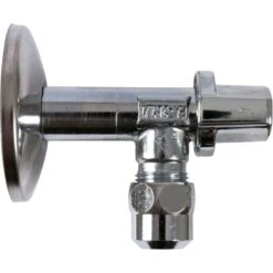 Robinet D'arrêt équerre Sur Rosace à Manette - M 3/8" - Bicone Ø 10 Mm - Arco