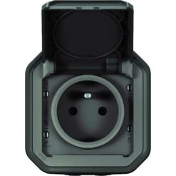 Prise De Courant étanche - Plexo - Complet - Legrand - 2P+T - 16 A - Anthracite - IP55 - En Saillie