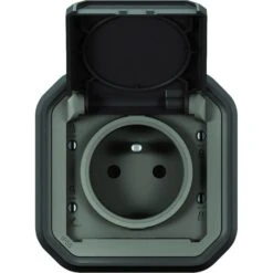 Prise De Courant étanche - Plexo - Complet - Legrand - 2P+T - 16 A - Anthracite - IP55 - Encastrée