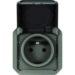 Prise De Courant étanche - Plexo - Composable - Legrand - 2P+T - 16 A - Anthracite - IP55