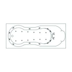 Baignoire Balnéo Romanza 180 - Kinedo - Vitalité - Tête à Droite - Installation Contre Un Mur -CAZABOX SOLDES 406220 t 1