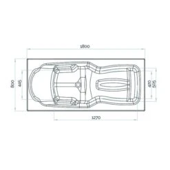 Baignoire Balnéo Kineplus 180 - Kinedo - Kineplus - Tête à Droite - Installation Contre Un Mur -CAZABOX SOLDES 406242 t 2 1