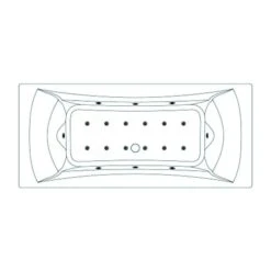 Baignoire Balnéo Concerto 170 - Kinedo - Start Mixte Digit - Tête à Gauche - Sans Tablier -CAZABOX SOLDES 406384 t 1 3