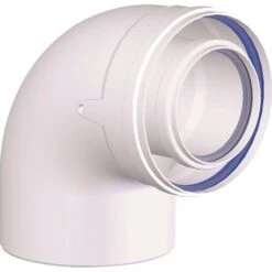 Coude Concentrique Polypropylène 87° TEN - Diamètre 80/125 - Tolerie Emaillerie Nantaise