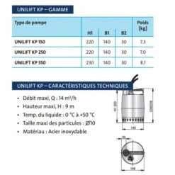 Pompe Submersible Portative Multi-usages - KP150 - Grundfos 8 Pompe Submersible Portative Multi-usages - KP150 - Grundfos -CAZABOX SOLDES 516001 i 4