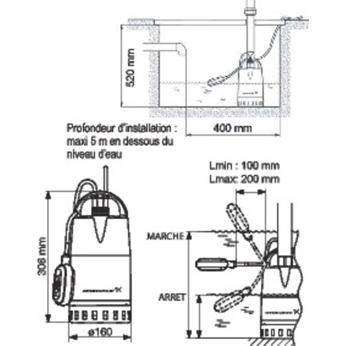 Pompe Submersible Portative Unilift - CC 5 A1 - Grundfos 2 Pompe Submersible Portative Unilift - CC 5 A1 - Grundfos – Image 2
