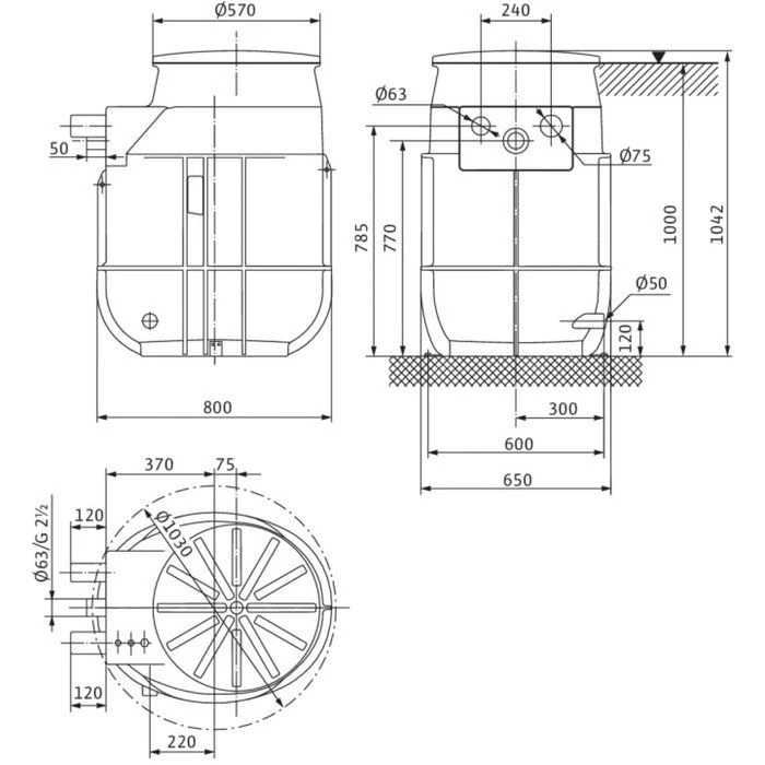 Station De Relevage - Drainlift Ws 50E Basic - Wilo - Gris & Noir 2 Station De Relevage - Drainlift Ws 50E Basic - Wilo - Gris & Noir – Image 2