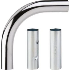 Coude Et 2 Manchons D'assemblage Pour Porte-rideaux - 100 X 100 Mm - Ø 20 Mm - Pellet ASC