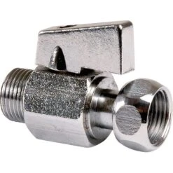 Robinet D'arrêt 1/4 De Tour Droit, Chromé - Sféraco