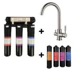 Purificateur D’eau - AquaPlus - Waterclic - Avec Robinet 3 Voies Et Filtres De Remplacement