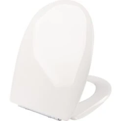 Abattant WC Blanc Arion Easy Clip D.A - Bois Réticulé - Descente Assistée Et Déclipsable - Olfa