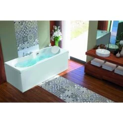 Baignoire Balnéo Romanza 180 - Kinedo - Vitalité - Tête à Droite - Installation Contre Un Mur