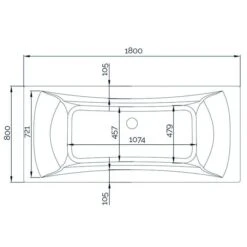 Baignoire Balnéo Concerto 180 - Kinedo - Vitalité - Tête à Gauche - Sans Tablier -CAZABOX SOLDES 904219441 mp t 2 8