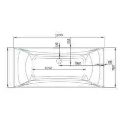Baignoire Balnéo Concerto 170 - Kinedo - Vitalité - Tête à Gauche - Sans Tablier -CAZABOX SOLDES 904219447 mp t 2