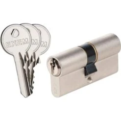 Cylindre 2 Entrées S'entrouvrant Nickelé - 40 X 30 Mm - 5G - Exem